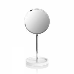 spiegel 4x vergroot O18 cm,  white matt