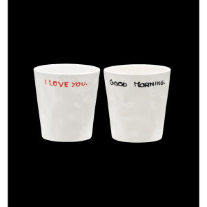 set koffietas zwart/wit