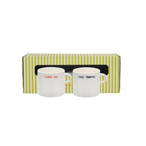set koffietas zwart/wit