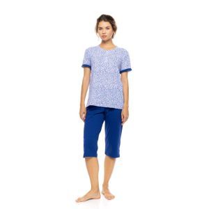 Pyjama bloem blauw