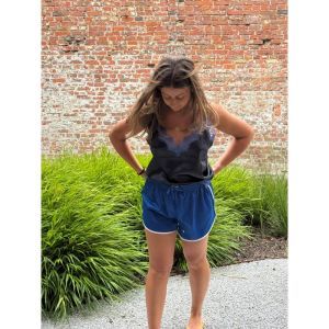 Short blauw  