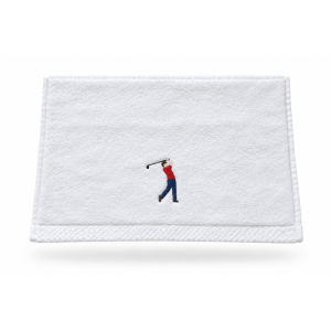 gastdoekje geborduurd 00 white golf